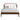Hawthorne - 5/0 Queen Platform Bed With White Upholstered Headboard - Brown