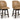 Neymorton - Upholstered Swivel Faux Leather Barstool (Set of 2) - Dark Grayish Brown