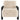 Paquet - Faux Fur Upholstered Chair Solid Wood Arms - Latte