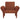 Liana - Upholstered Roll Arm Accent Armchair - Rust