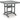 Sanctuary Beach - Square Counter Table With Umbrella Option - Dark Gray