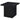 Max - Square Engineered Laminate End Side Table - Black