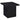 Max - Square Engineered Laminate End Side Table - Black