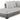 Clairette Court - Laf Corner Chaise - Alloy