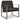 Bradett - Accent Chair - Dark Brown / Gold Finish