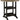 Fairen Trail - Round Bar Table w/Umb OPT - Black / Driftwood